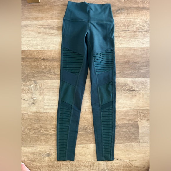 ALO Yoga High Waist Full Length Moto Leggings - Picture 1 of 5